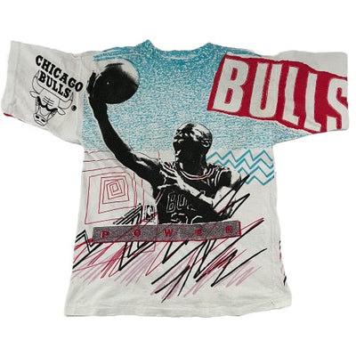 Vintage Jordan NBA Bulls Magic Johnson all over print T-Shirt. Large