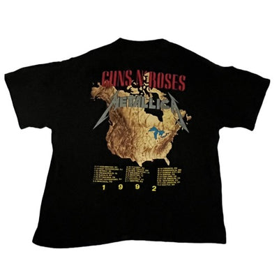 Vintage Metallica Guns N Roses 1992 T-shirt. XL