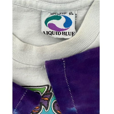 Vintage 1993 Grateful Dead Charles Everard Campbell Tie Dye Liquid Blue T-shirt. XL