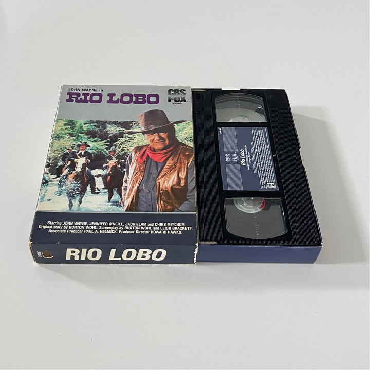 Rare Vintage 1983 Rio Lobo First Print Side Drawer VHS