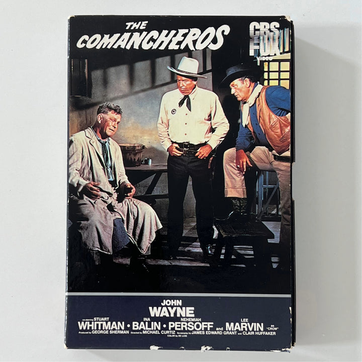 Rare Vintage John Wayne 1983 The Comancheros First Print Side Drawer VHS