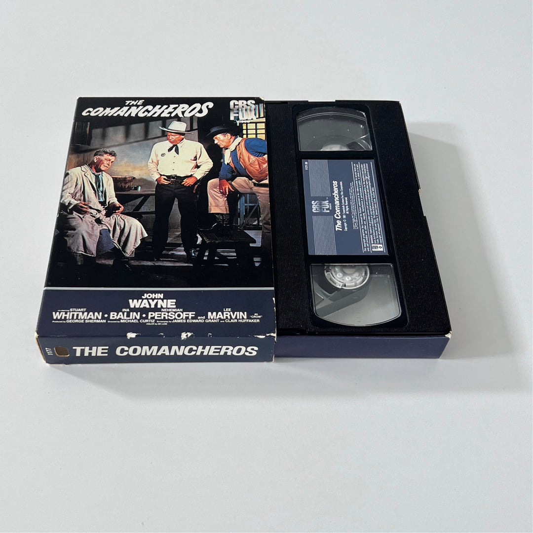 Rare Vintage John Wayne 1983 The Comancheros First Print Side Drawer VHS
