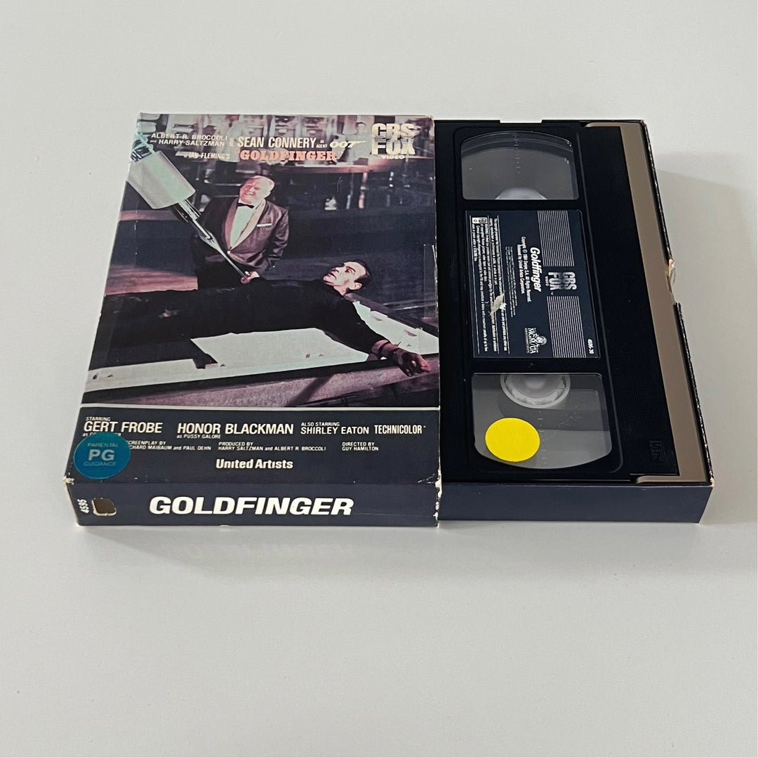 Vintage 1983 James Bond Goldfinger Side Draw VHS