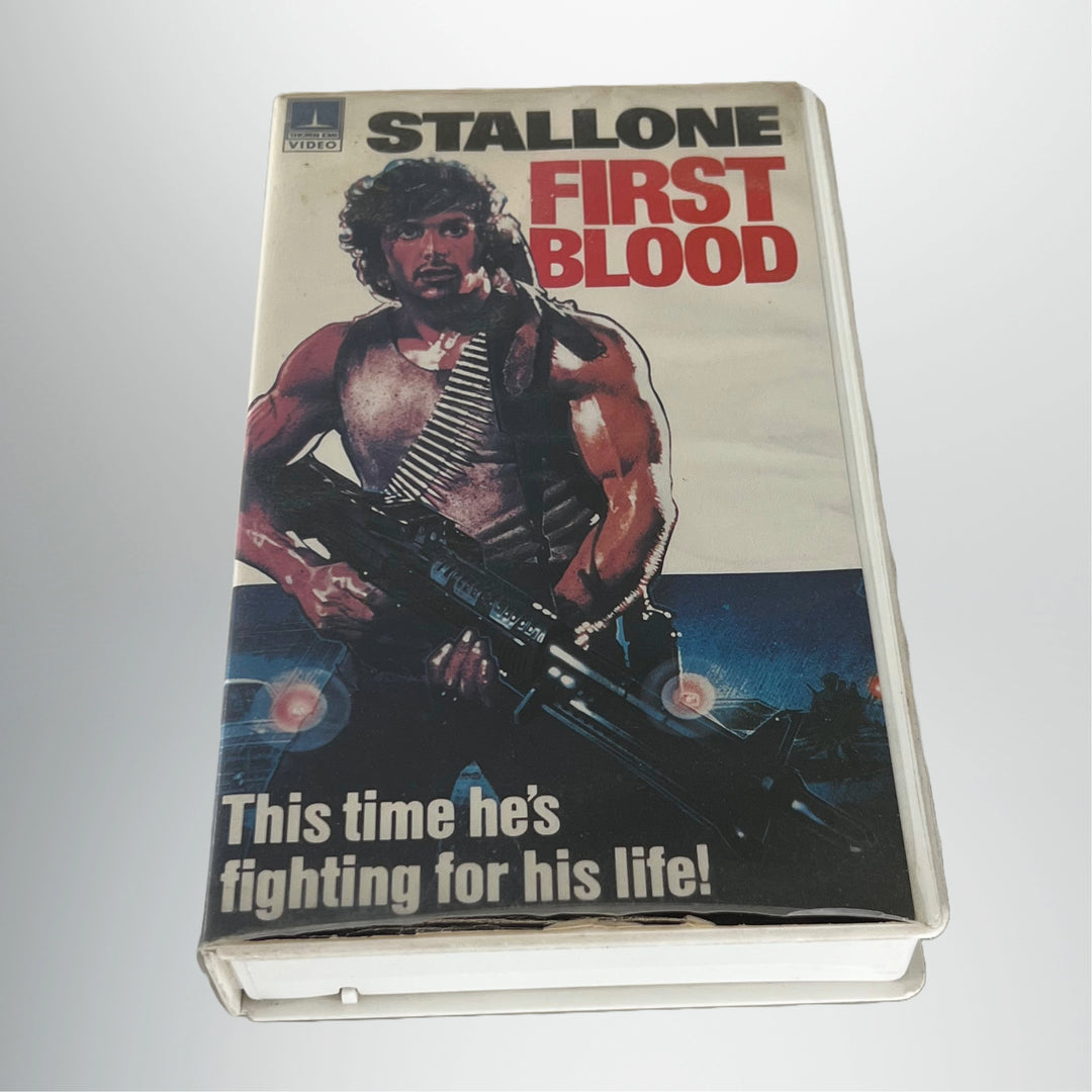 Vintage 1982 Original First Release EMI Rambo First Blood Clamshell VHS