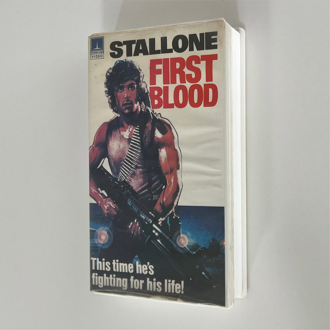 Vintage 1982 Original First Release EMI Rambo First Blood Clamshell VHS