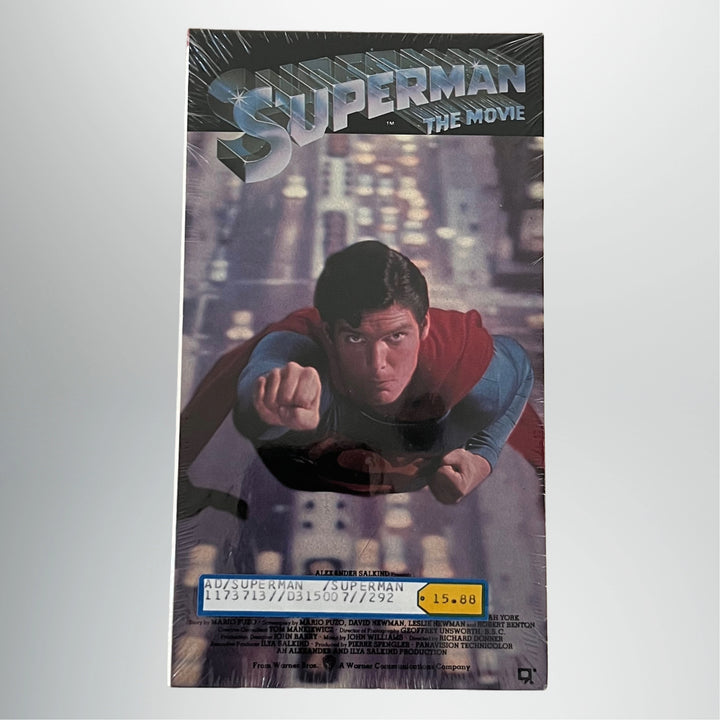 Sealed Vintage 1986 Superman Sealed VHS with Watermark.