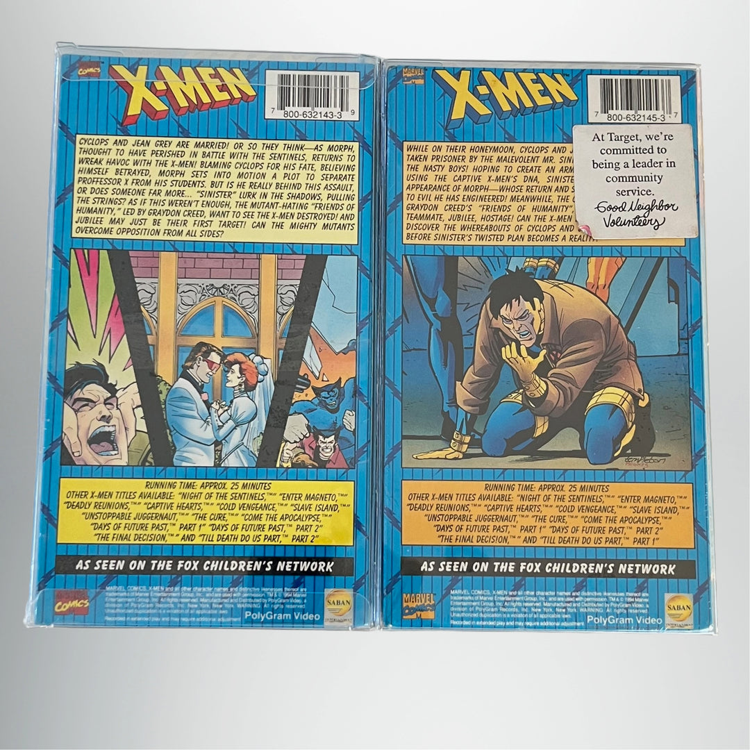 Sealed Vintage Marvel Comics X-MEN The Animated Series 1 - 14 Factory Sealed VHS Lot 14 Videos sealed and in protective case