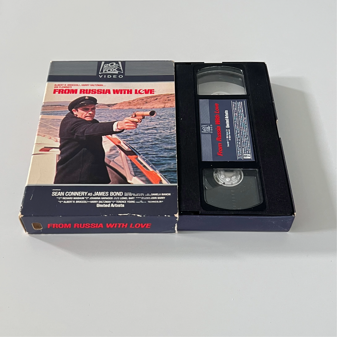 Vintage 1982 James Bond From Russia With Love First Print Side Drawer VHS