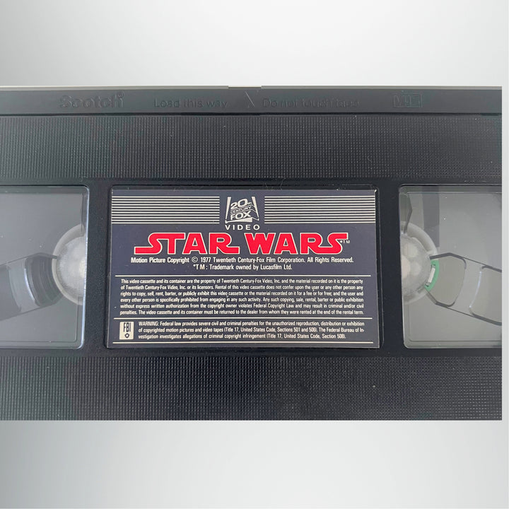 Super Rare 1982 First Release Star Wars VHS With Matching Serial ID Number on Box and VHS.