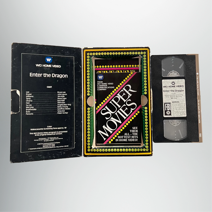 Rare Vintage 1979 Bruce Lee Enter The Dragon First Print Big Box Gatefold VHS