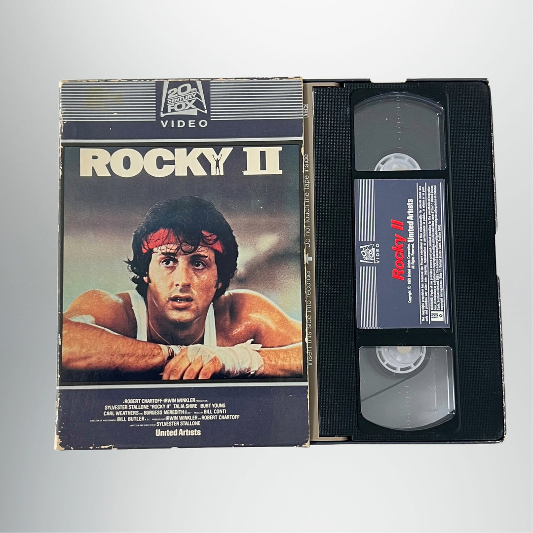 Rare Vintage Rocky II 1982 First Print VHS with Side Draw