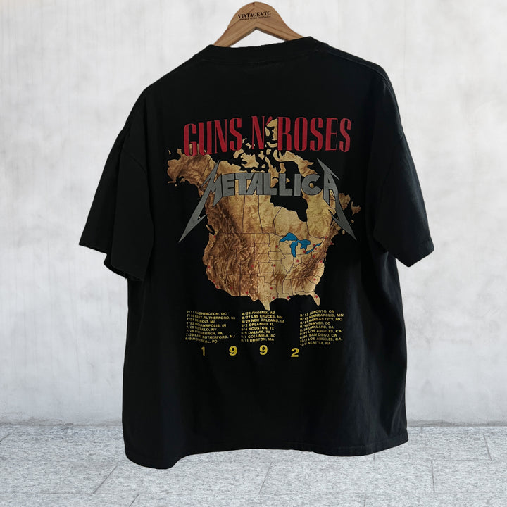 Vintage Metallica Guns N Roses 1992 T-shirt. XL