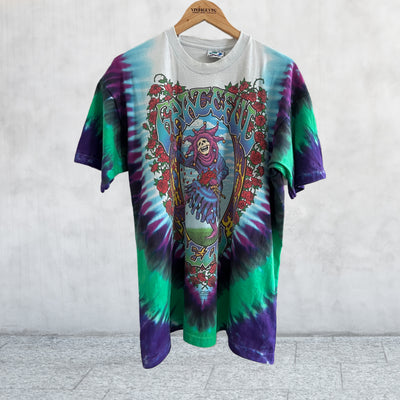 Vintage 1993 Grateful Dead Charles Everard Campbell Tie Dye Liquid Blue T-shirt. XL