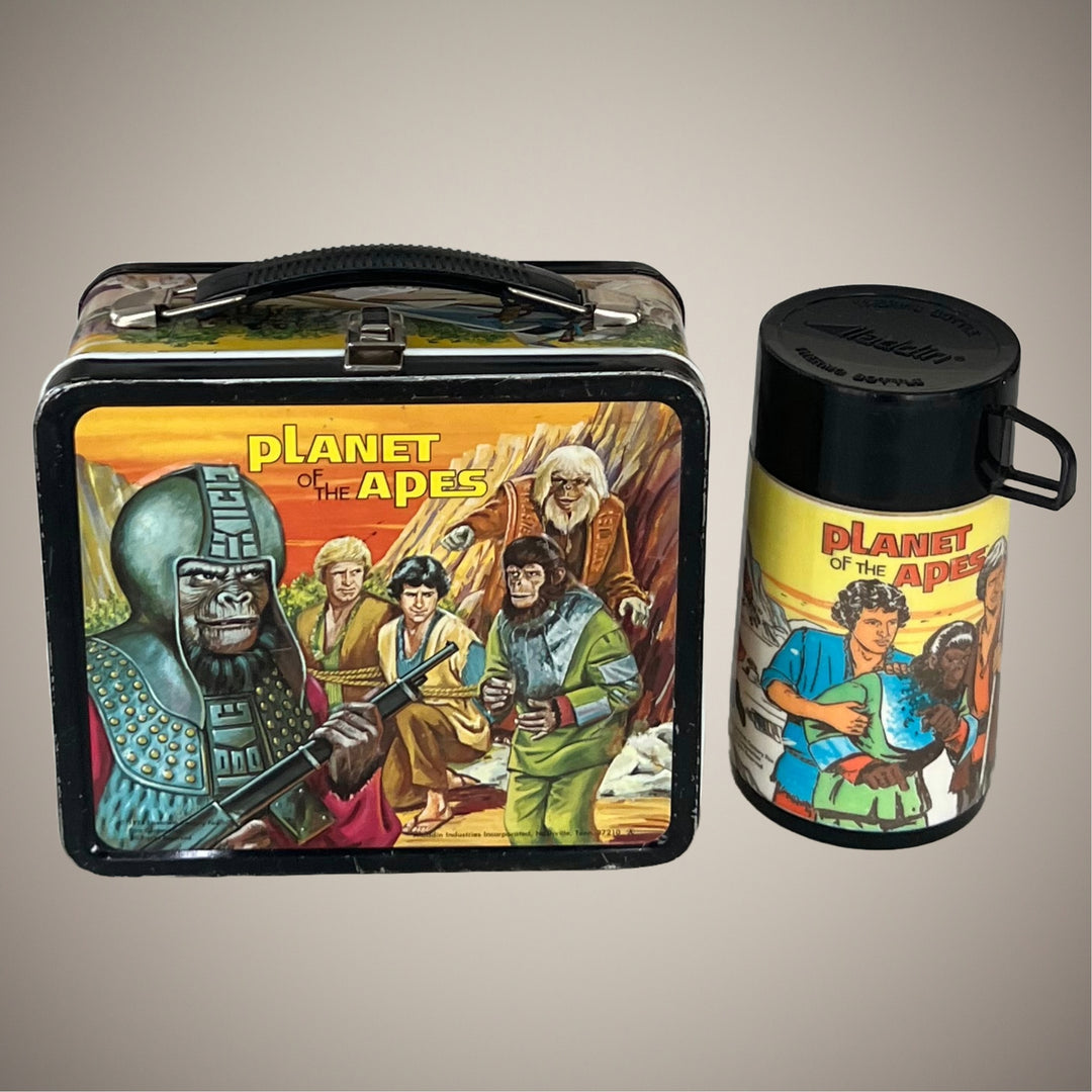 Vintage 1974 Planet Of The Apes Lunch Box with Thermos Nice!