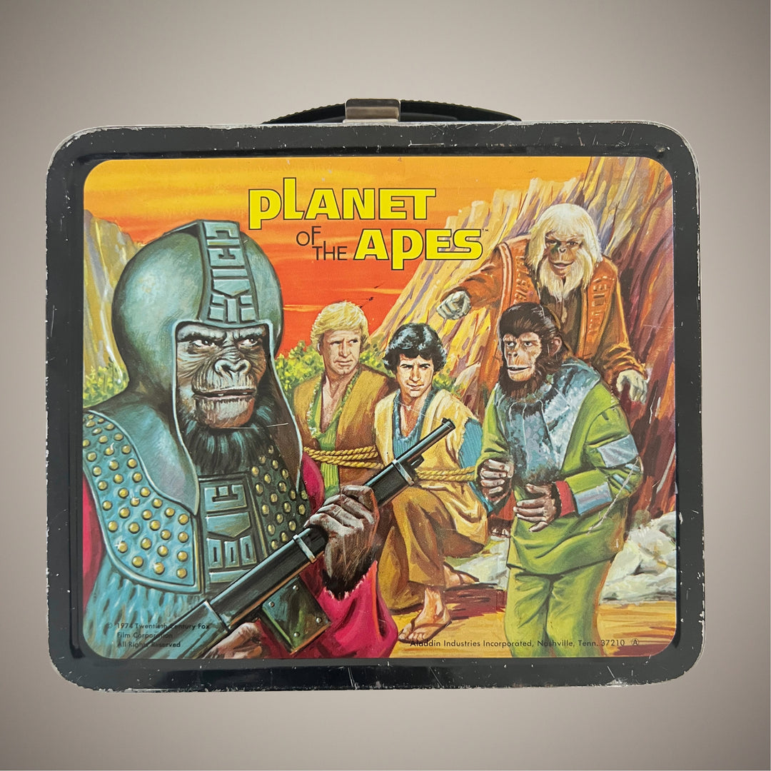 Vintage 1974 Planet Of The Apes Lunch Box with Thermos Nice!