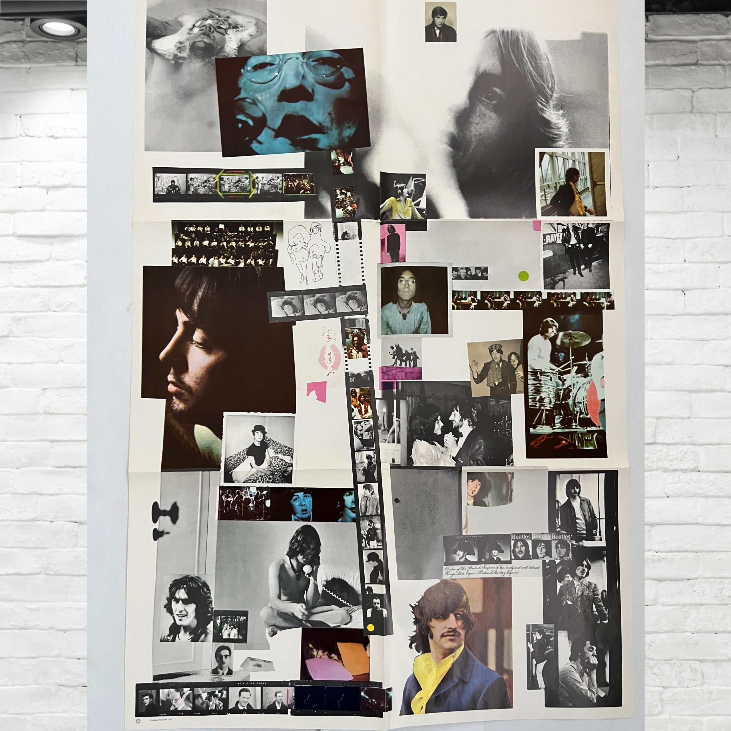 Vintage 1973 The Beatles White vinyl Album with posters and