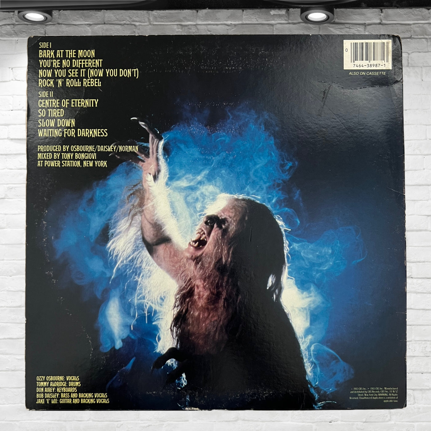 Vintage Original 1983 Ozzy Osbourne Bark At The Moon Vinyl LP Album