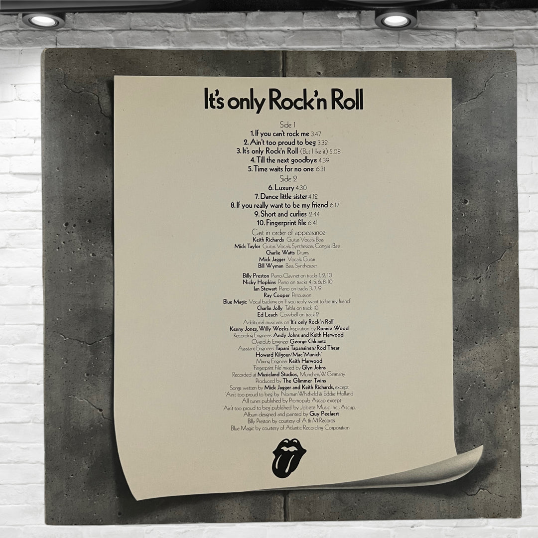 Vintage 1974 Rolling Stones it's only Rock n Roll vinyl album COC79101