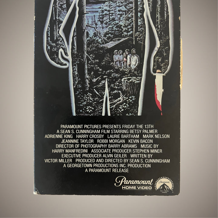 Rare 1980 First Release Gatefold Friday The 13th VHS