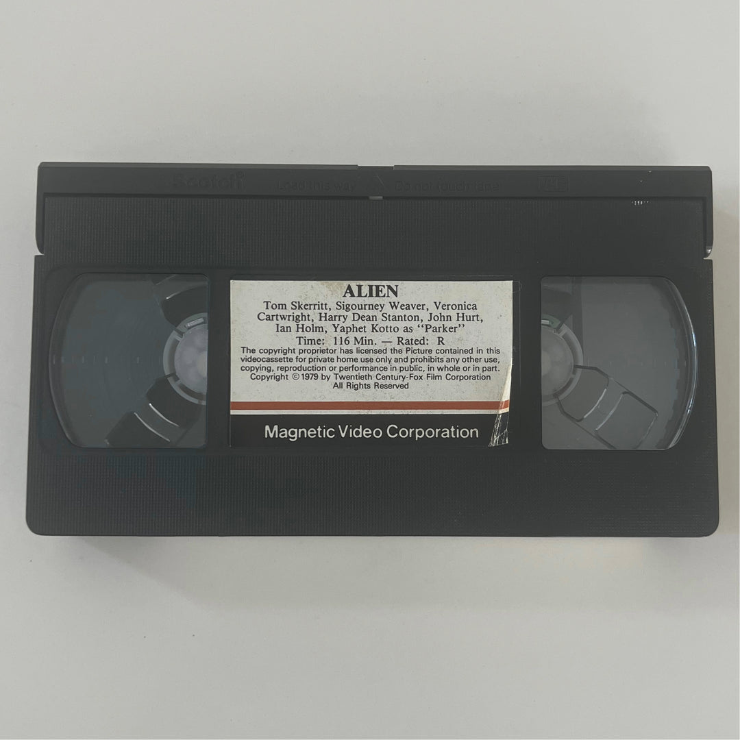 Rare Vintage 1980 Alien First Print Magnetic Video VHS