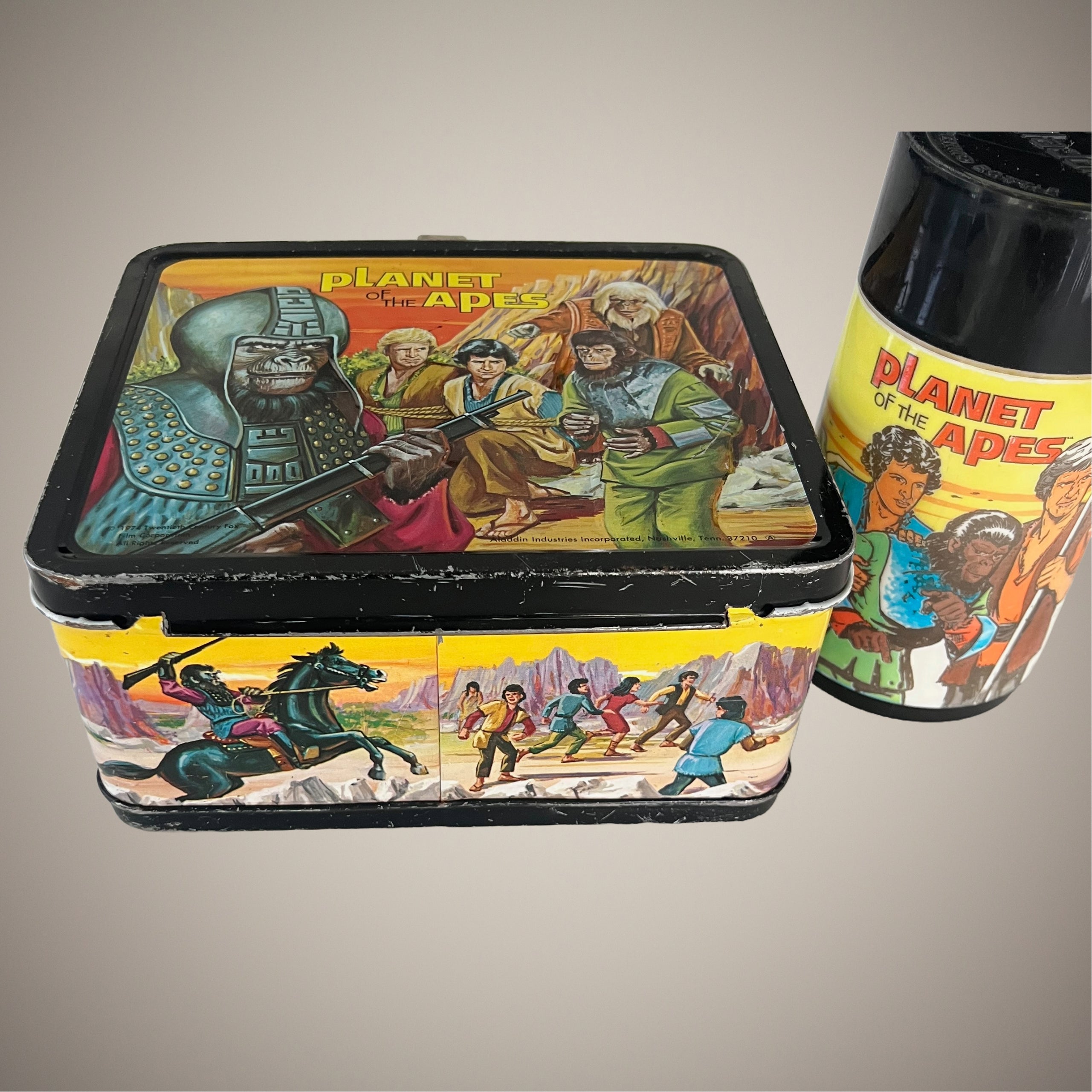 Vintage 1974 Planet Of The Apes Lunch Box with Thermos Nice