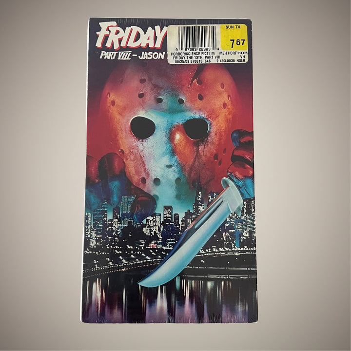 Sealed 1990 First Release Friday The 13th part VIII Jason Takes Manhattan Watermark VHS