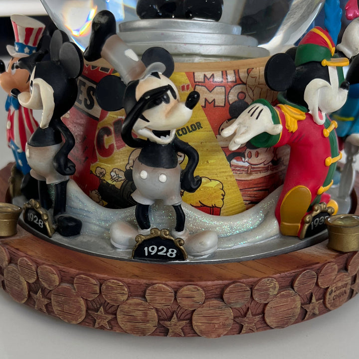 VTG Disney Mickey Mouse March Timeline 1928-1971 Snow Globe