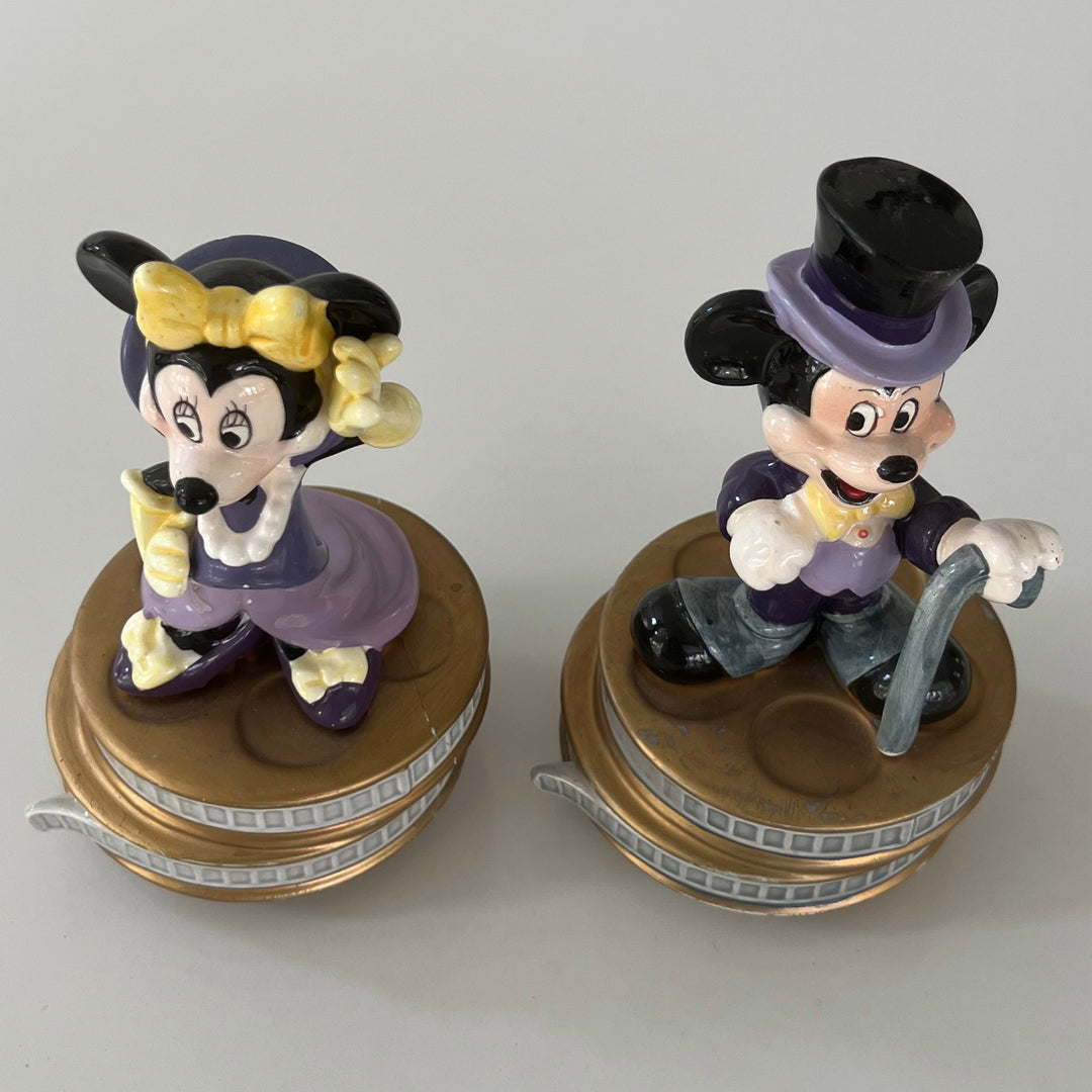 VTG Disney Mickey and Minnie music figurine set