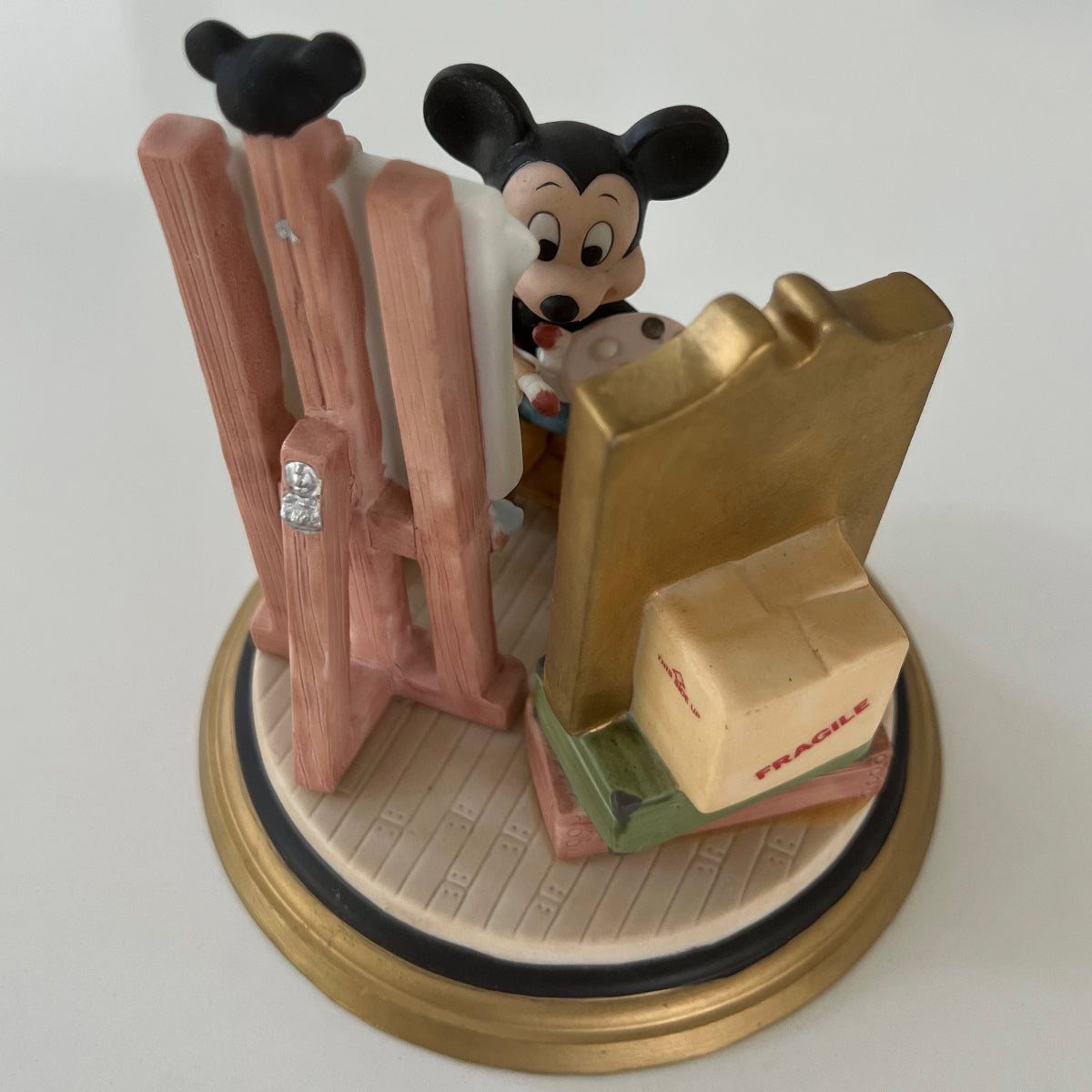 VTG Disney Mickey Self Portrait Painting Figurine