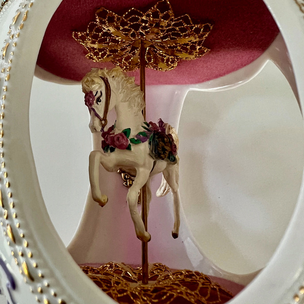 VTG 1996 Franklin Mint House of Faberge Porcelain Egg Carousel