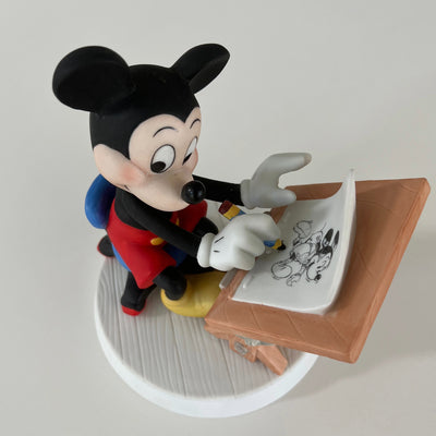 VTG Disney Mickey self Portrait Painting Porcelain Figurine