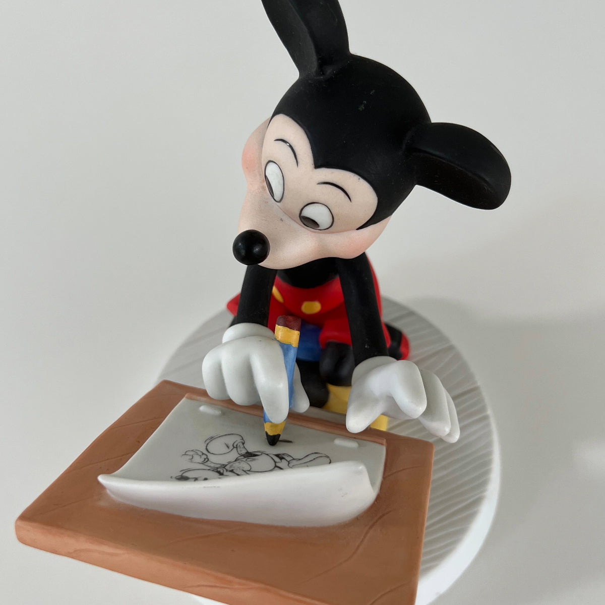 VTG Disney Mickey self Portrait Painting Porcelain Figurine