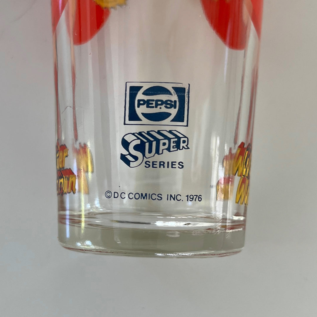 Vintage 1970s Pepsi DC Comics Wonder Woman Drinking Glass