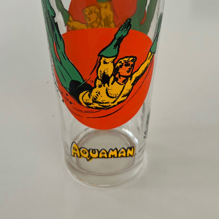 Vintage 1970s Pepsi DC Comics Aquaman Drinking Glass