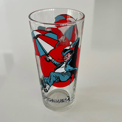 Vintage 1970s Pepsi DC Comics Penguin Drinking Glass