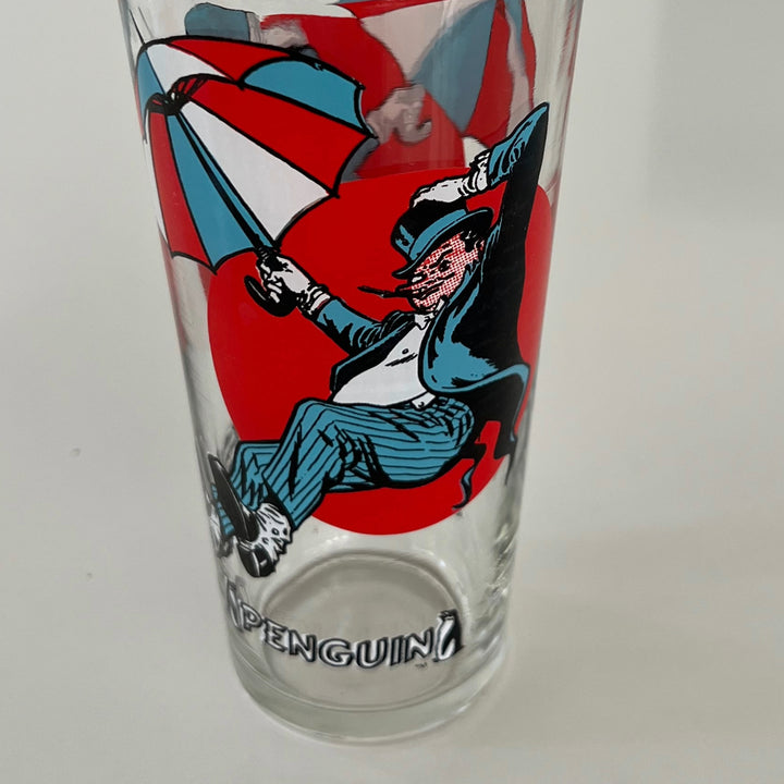 Vintage 1970s Pepsi DC Comics Penguin Drinking Glass