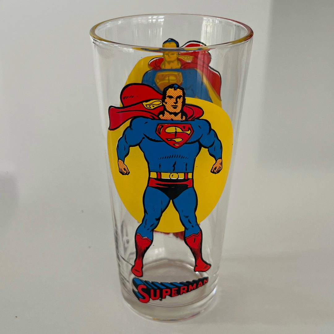 Vintage 1970s Pepsi DC Comics Superman Drinking Glass