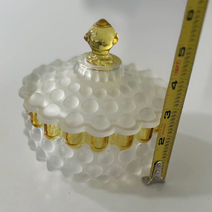 Vintage Hobbs Hobnail Frances Frosted Hobnail glass Candy Dish