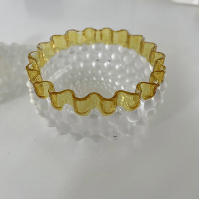Vintage Hobbs Hobnail Frances Frosted Hobnail glass Candy Dish