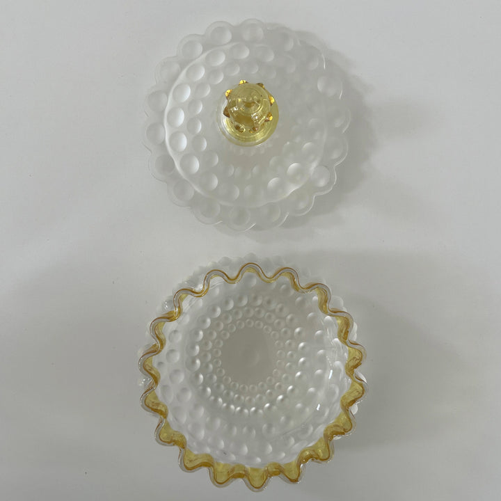 Vintage Hobbs Hobnail Frances Frosted Hobnail glass Candy Dish