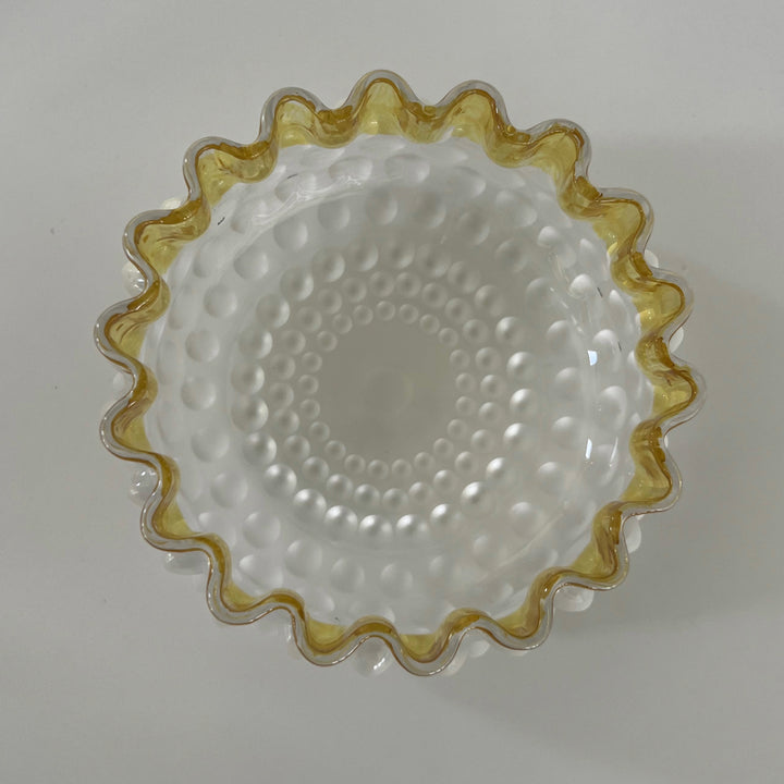 Vintage Hobbs Hobnail Frances Frosted Hobnail glass Candy Dish