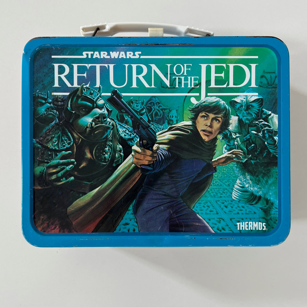 Vintage 1983 Star Wars Empire Return Of The Jedi Lunchbox with Thermos