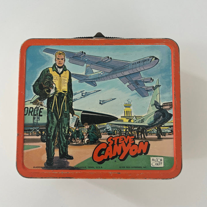 Rare Vintage 1959 Steve Canyon Lunchbox with Thermos