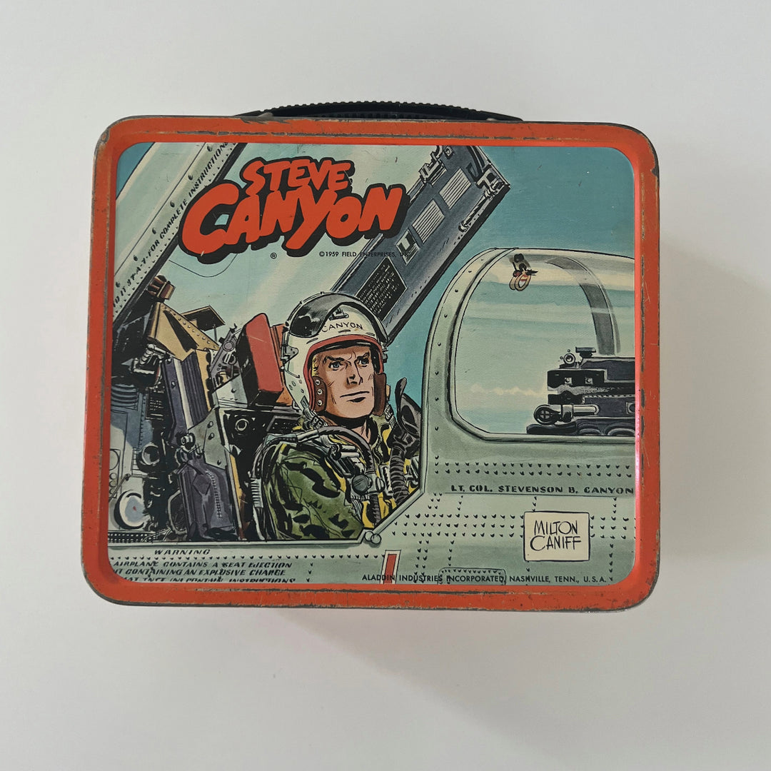 Rare Vintage 1959 Steve Canyon Lunchbox with Thermos