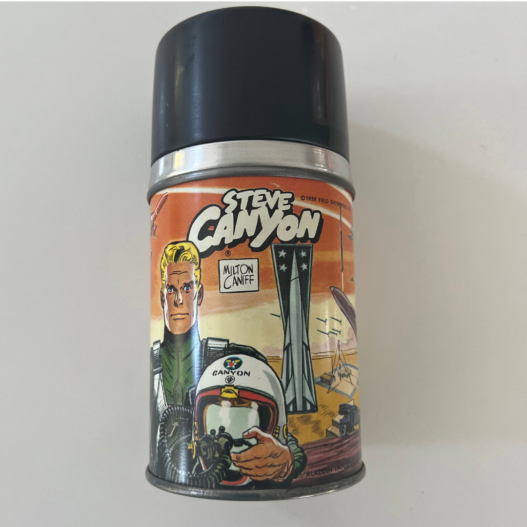 Rare Vintage 1959 Steve Canyon Lunchbox with Thermos