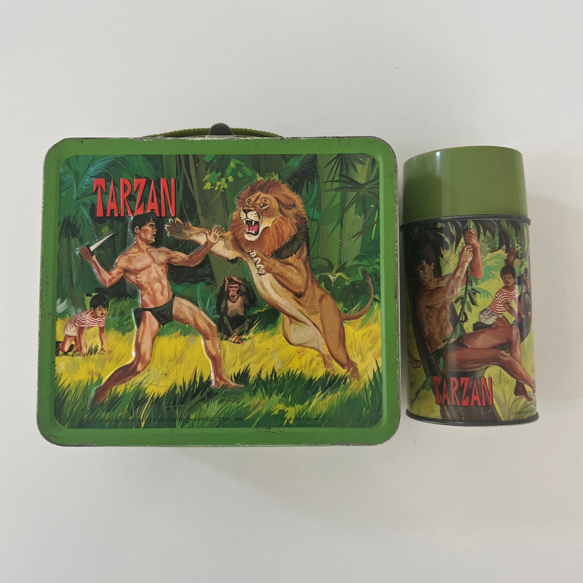 Rare Vintage 1966 Tarzan Lunchbox with Thermos