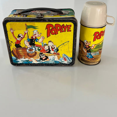 Rare Vintage 1964 Popeye Lunchbox with Thermos