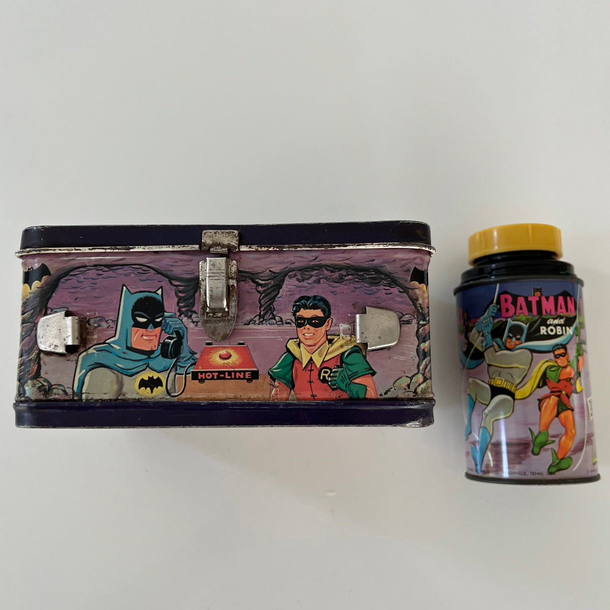 Aladdin 1966 Batman & Robin Lunchbox Thermos newest