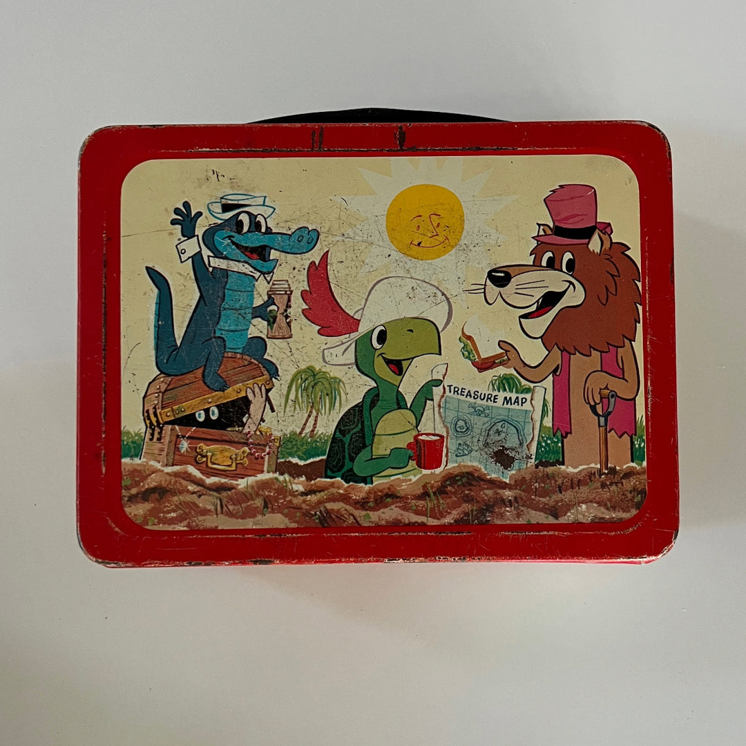 Rare Vintage 1960s Cartoon Zoo Lunch Chest Lunchbox only no thermos