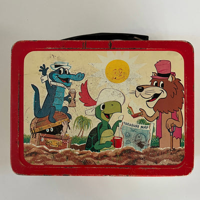 Rare Vintage 1960s Cartoon Zoo Lunch Chest Lunchbox only no thermos